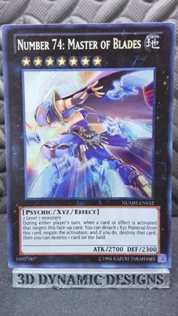 | Yugioh Number 74: Master of Blades NUMH-EN032 Secret Rare MP/LP ðŸ”¥ | - Image 1
