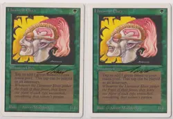 MTG Llanowar Elves Revised Edition SIGNED by Anson Maddocksx2 ( 1 HP 1 MP) - Image 1