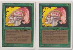 MTG Llanowar Elves Revised Edition SIGNED by Anson Maddocksx2 ( 1 HP 1 MP) - Image 2