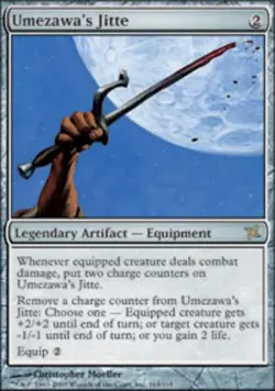 1x Umezawa's Jitte Heavy Play, English Betrayers of Kamigawa MTG Magic - Image 2