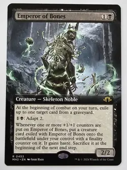 1x MTG Emperor of Bones (Extended Art) - Modern Horizons 3 (MH3) #453 - Magic - Image 1