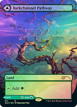 FOIL BORDERLESS Barkchannel Pathway ~ Secret Lair [ NearMint ] [ Magic MTG ] - Image 1