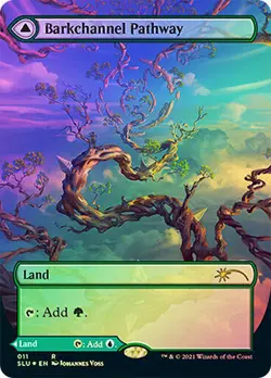 FOIL BORDERLESS Barkchannel Pathway ~ Secret Lair [ NearMint ] [ Magic MTG ] - Image 3