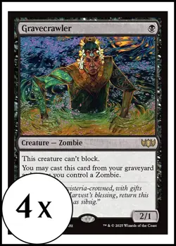 MTG - 4 x Gravecrawler - Tarkir: Dragonstorm - Playset 4x x4 - Image 3