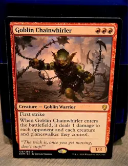 magic the gathering - Goblin Chainwhirler - Goblin Warrior - Rare - Red - Image 1