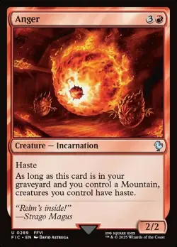 x4 Anger U MTG Commander: Final Fantasy M/NM, English - Image 1