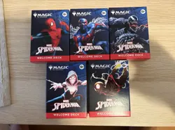 SDCC 2025 Magic The Gathering x Spider-Man Complete Welcome Deck Set (5) WUBRG - Image 1