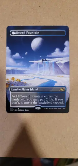 MTG BORDERLESS Hallowed Fountain Unfinity - Image 1