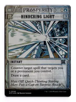 MTG - Hindering Light #46 - Outlaws of Thunder Junction: Breaking News FOIL - Image 1