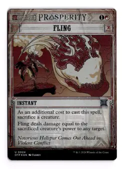 MTG - Fling #24 - Outlaws of Thunder Junction: Breaking News FOIL - Image 1