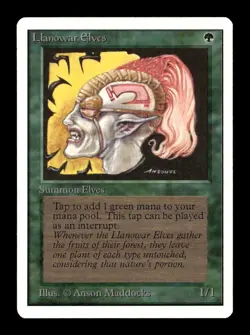 MTG - Llanowar Elves - Unlimited Edition - Vintage Magic The Gathering NM - Image 1