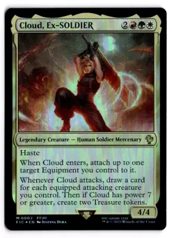 MTG - Cloud, Ex-SOLDIER #2 - Commander: FINAL FANTASY - NM FOIL - Image 1