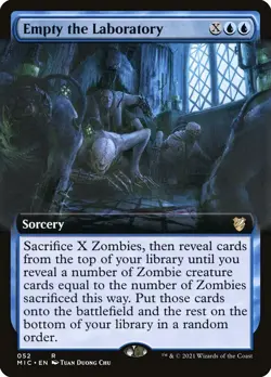 MTG Empty the Laboratory Extended Art ** Midnight Hunt Commander ** English (LP) - Image 1