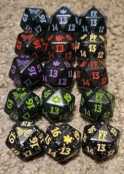MTG Bloomburrow Duskmourn Final Fantasy Spindown D20 dice 15x Regular Magic - Image 2