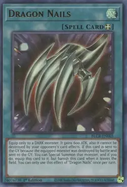 YUGIOH 1ST BLCR-EN003 DRAGON NAILS ULTRA RARE NEAR MINT (NM) - Image 1
