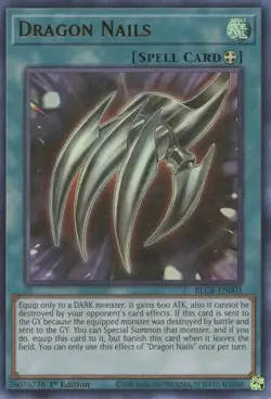 YUGIOH 1ST BLCR-EN003 DRAGON NAILS ULTRA RARE NEAR MINT (NM) - Image 2