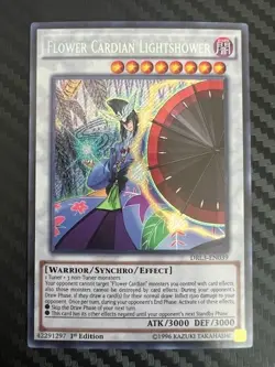 Yugioh Flower Cardian Lightshower DRL3-EN039 Secret Rare 1st Edition LP - Image 1