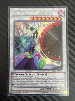 Yugioh Flower Cardian Lightshower DRL3-EN039 Secret Rare 1st Edition LP - Image 3