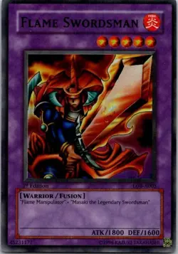 Flame Swordsman LOB-A003 Yu-Gi-Oh! Card 1st Edition Light Play - Image 1