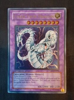 Yu-Gi-Oh Cyber Twin Dragon CRV-EN035 Ultimate Rare 1st Edition Mint - Image 7