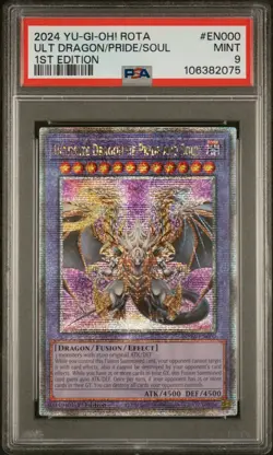 Yugioh Ultimate Dragon of Pride and Soul ROTA-EN000 1st Quarter Century PSA 9 - Image 1