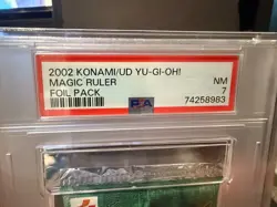 2002 Yugioh Magic Ruler Foil Pack Booster Graded 7 PSA NM - Image 3
