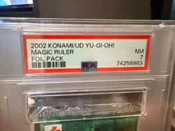 2002 Yugioh Magic Ruler Foil Pack Booster Graded 7 PSA NM - Image 7