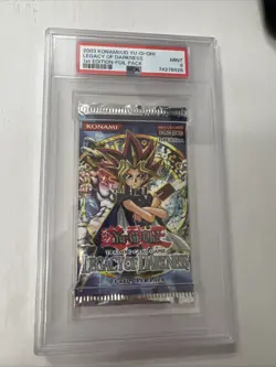 PSA 9 MINT Legacy of Darkness SEALED Booster Pack 1st Edition Yugioh Cards - Image 3