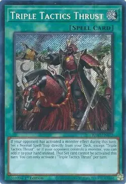 Triple Tactics Thrust (Secret Rare) - 1st Edition RA03 NM YuGiOh - Image 1
