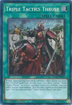 Triple Tactics Thrust (Secret Rare) - 1st Edition RA03 NM YuGiOh - Image 2