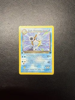 Dark Blastoise Pokemon Card 20/82 Team Rocket 1st Edition Non Holo Rare NM-/LP+ - Image 1