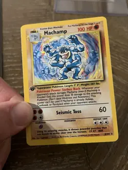 Machamp Base Set 8/102 1st Edition Holo Rare 1999 PokÃ©mon Card TCG NM - Image 2