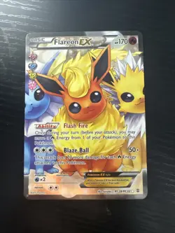 PokÃ©mon TCG Generations 2016 Flareon EX Full Art Ultra Rare Card #RC28/RC32  - Image 1