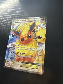 PokÃ©mon TCG Generations 2016 Flareon EX Full Art Ultra Rare Card #RC28/RC32  - Image 2