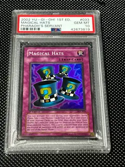 YUGIOH PSA 10 2002 Magical Hats PSV-033 Super Rare 1st Edition *3819 - Image 1