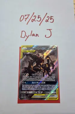 Umbreon&Darkrai GX Promo Holo Card SM241 Tag Team, Near Mint Condition, English - Image 1