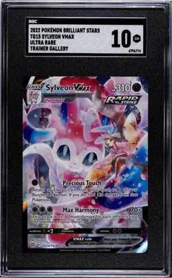 2022 Pokemon Brilliant Stars Trainer Gallery Sylveon VMAX #TG15/TG30 Graded 10 - Image 1