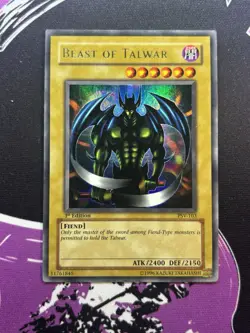 Yugioh Beast of Talwar PSV-103 Ultra Rare 1st Edition LP Pharaoh's Servant - Image 1