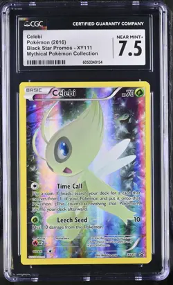 CGC 7.5 Celebi 2016 Black Star Promos XY111 Holo Pokemon Card psa - Image 3