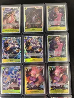 One Piece TCG Lot of 20 Yellow Super Rare Cards Enel Yamato Bonney Lilith NM - Image 13