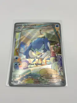 Quaxwell 207/193 SV02 Paldea Evolved Full Art Holo Rare Pokémon Card NM - Image 3
