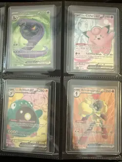97 SingleTop Loader Pokémon Full Arts BINDER ALL CARDS PACK FRESH - Image 16