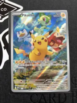 Pokémon TCG Pikachu Promo Full Art Holo Card SVP 027 60HP Mint Condition - Image 3