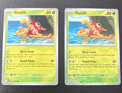 Shuckle Pokemon Cards x2 One Regular and One Reverse Holo - Image 1