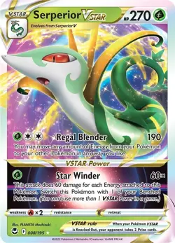 Serperior VSTAR 008/195 Swsh12: Sword & Shield - Silver Tempest Holo - Image 1