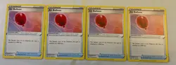 4x AIR BALLOON 156/202 Sword & Shield Playset Trainer Pokémon Card Near Mint - Image 1