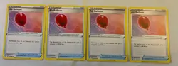 4x AIR BALLOON 156/202 Sword & Shield Playset Trainer Pokémon Card Near Mint - Image 2