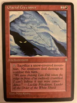 Glacial Crevasses Ice Age NM Red Rare MAGIC THE GATHERING MTG CARD - Image 1