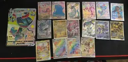 Pokemon Cards Lot 16 Cards And 1 Oversized/Jumbo Card - Image 1