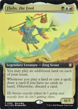 Flubs, the Fool (Extended Art) -Foil Near Mint NM MTG Promos: Buy-A-Box - Image 1